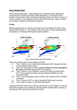 Beck`s Weather Brief There are two major parts &ndash; some background