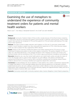 Examining the use of metaphors to understand the experience of