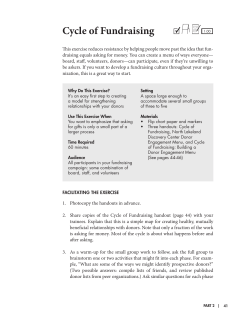 Cycle of Fundraising