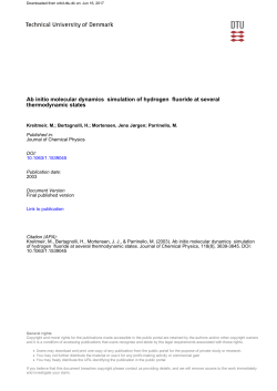 Ab initio molecular dynamics simulation of hydrogen fluoride at