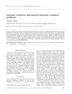 Genomic creativity and natural selection: a