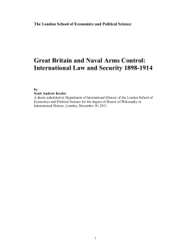Great Britain and Naval Arms Control: International Law and