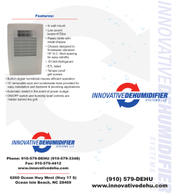 IW25-1 Trifold Brochure - Innovative Dehumidifiers