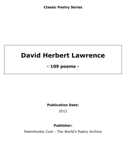 David Herbert Lawrence