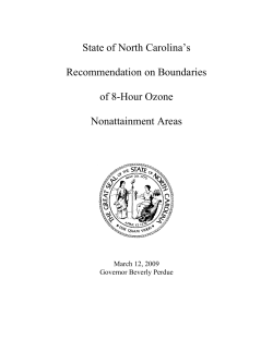 State of North Carolina`s Recommendation on Boundaries of 8