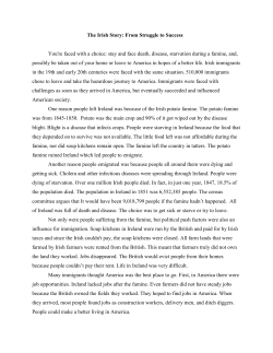 to read Jared paper about Irish immigration