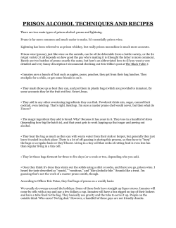 prison alcohol techniques and recipes