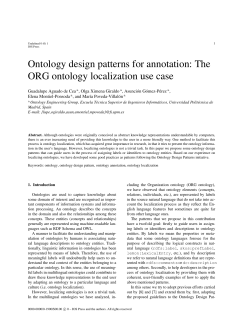 Ontology design patterns for annotation