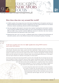 How does class size vary around the world?