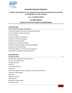 CONVERSATIONS ON CHEMISTRY BY JANE MARCET Contents of