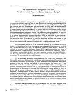 The European Union`s Enlargement to the East: Can a Constructivist