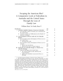 Escaping the American Blot? A Comparative Look at Federalism in