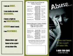 Brochure Disability - West Virginia Coalition Against Domestic