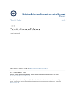 Catholic-Mormon Relations - BYU ScholarsArchive
