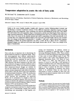 Temperature adaptation in yeasts: the role of fatty acids