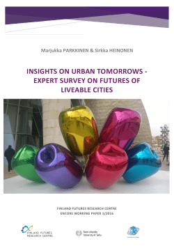 Insight on Urban Tomorrows