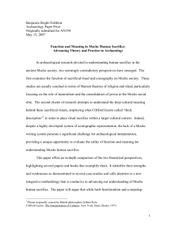 Function and Meaning in Moche Human Sacrifice