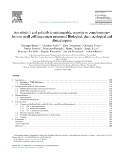 Are erlotinib and gefitinib interchangeable, opposite or