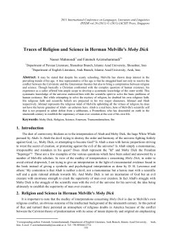 Traces of Religion and Science in Herman Melville`s Moby Dick