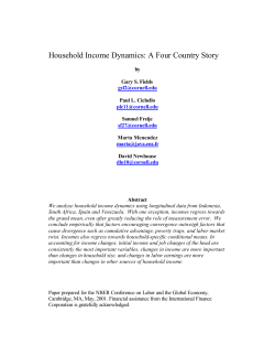 Household Income Dynamics: A Four Country Story