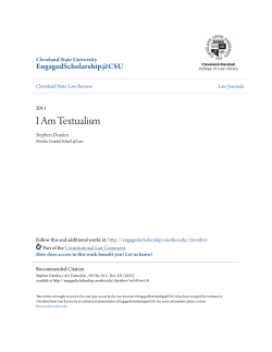 I Am Textualism - EngagedScholarship@CSU