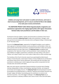 Babysong Press Release