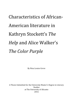 Characteristics of African- American literature in Kathryn