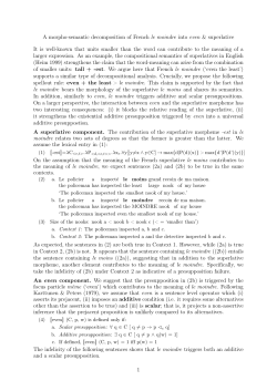 A morpho-semantic decomposition of French le
