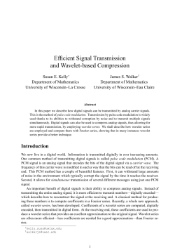 Efficient Signal Transmission and Wavelet