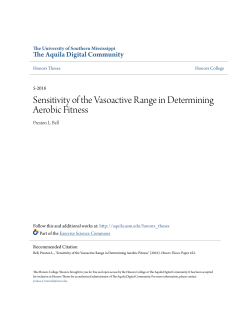 Sensitivity of the Vasoactive Range in Determining Aerobic Fitness