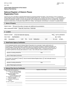 NPS Form 10-900