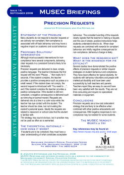 Precision requests - Macquarie University