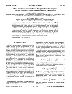 Phase transitions in simple fluids - E