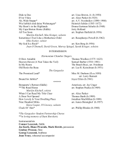 Program Notes - Harmonium Choral Society