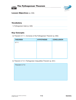 The Pythagorean Theorem 5-7
