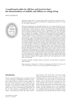 I would much rather be still here and travel in time