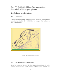 Cellular precipitation