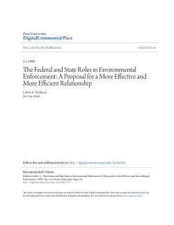 The Federal and State Roles in Environmental Enforcement: A