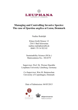 Managing and Controlling Invasive Species: The