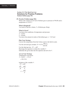 Solutions for Practice Problems