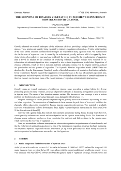 the response of riparian vegetation to sediment deposition in