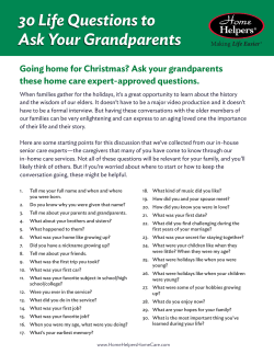 30 Life Questions to Ask Your Grandparents