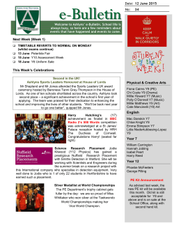 12th June 2015 - Ashlyns School