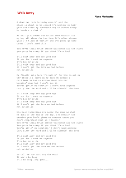 Alanis Morissette Walk Away