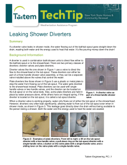 Leaking Shower Diverters