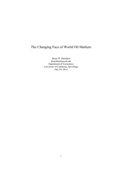 The Changing Face of World Oil Markets