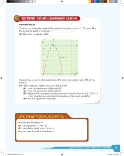 Chp 8 Graphs of Quadratic Functions - Extend