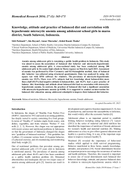 Knowledge, Attitude and Practice of Balanced