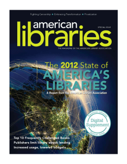 2012 State of America`s Libraries Report