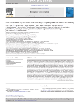 Essential Biodiversity Variables for measuring change in global